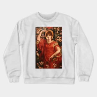 A Vision of Fiammetta, Dante Gabriel Rossetti Crewneck Sweatshirt